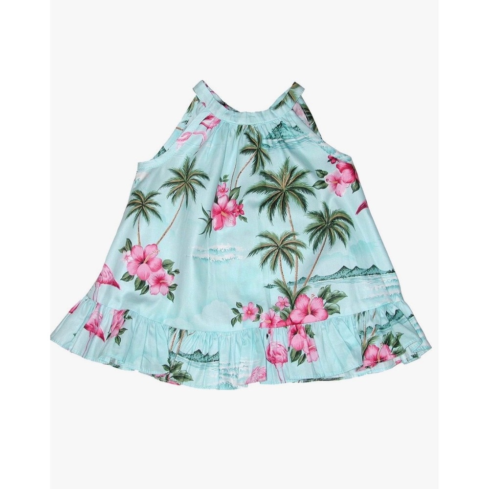 RJC Sportswear Kids 24M Hawaiian Flamingo Hibiscus Halter Top Bloomer Set